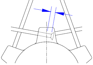 Straightpull hub positive offset